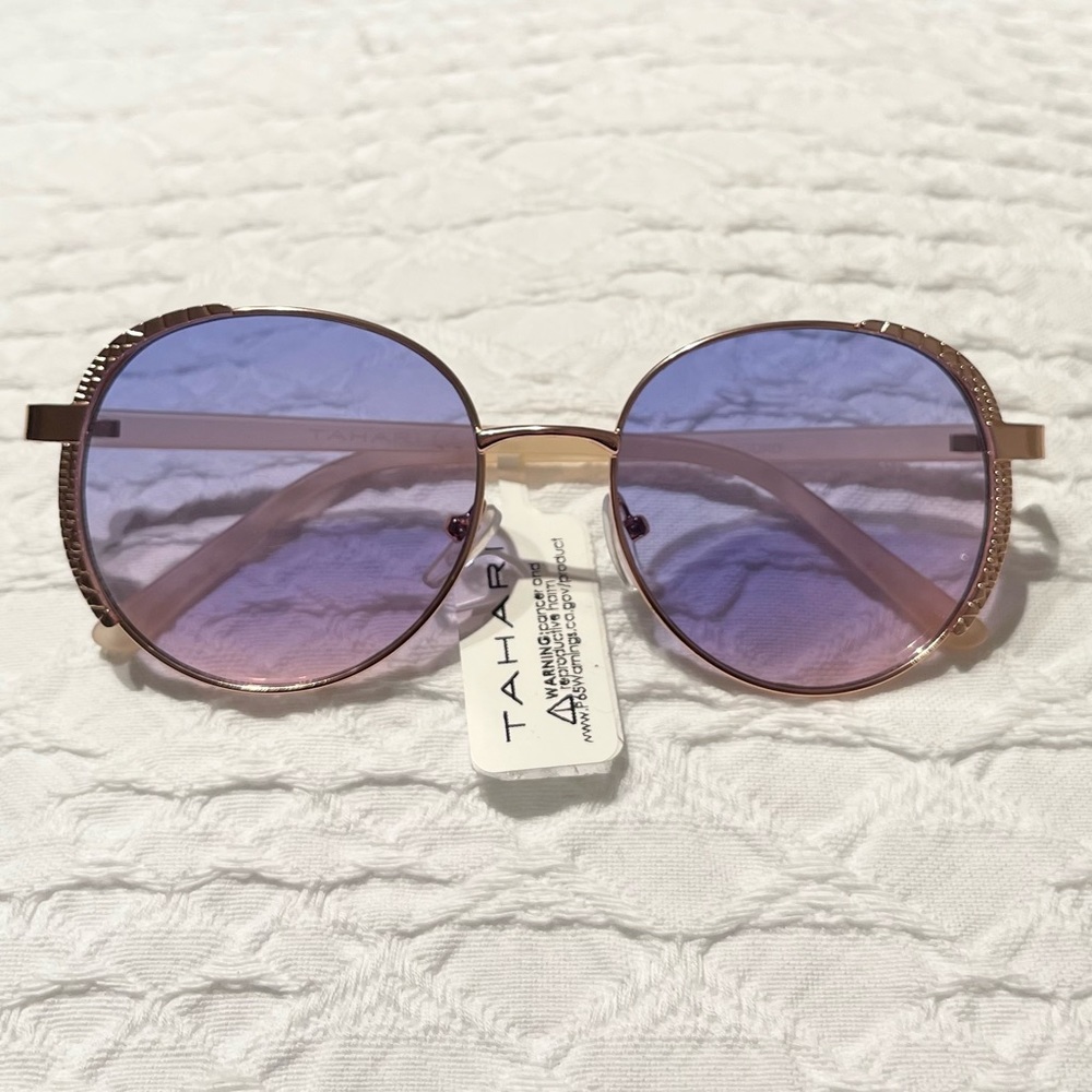 TAHARI Rose Gold Gradient Sunglasses